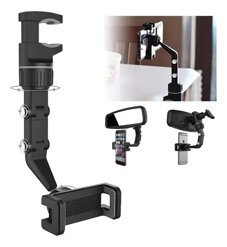 Producto Soporte Celular Auto Espejo Retrovisor Giratorio 360° Imagen