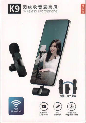 Producto Micrófono Inalámbrico Lightning Con Doble Solapa, Color Negro Imagen