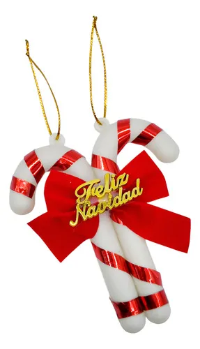 Producto Adorno Colgante Baston De Caramelo Para Arbol De Navidad Imagen
