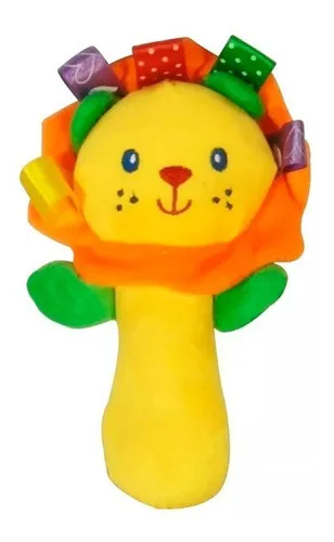 Producto Sonajero Bebé Expreso Polar León Amarillo Felpa Chifle 0-3 Años Imagen