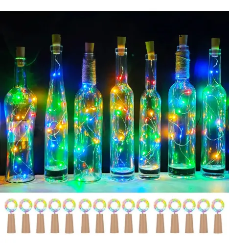 Tira De Luces Alambre Led 3mt Corcho X10u Botella Decoracion