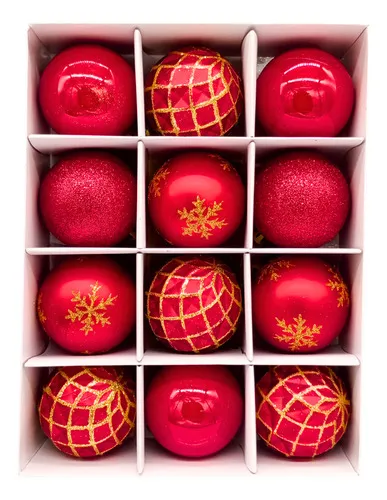 Producto Navidad Adornos Bolas Navideñas Decoradas 6cm X24 Piezas Imagen